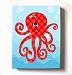 Under The Sea Ocean Theme - Stretched Canvas Nursery Wall Art Decor - Adorable Octopus Design That Makes a Memorable Baby Gift Idea - High Quality 100% Wooden Frame Construction - Ready To Hang 16X20
