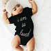 Boys Girls Romper Short Sleeve Cotton Jumpsuit Clothing Summer Outfits (3-6 months, black)