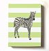 Modern Stretched Canvas Zebra Nursery Decor - Adorable & Unique Striped Animal Safari Wall Art Design - Memorable Baby Gift Idea - High Quality 100% Wooden Frame Construction - Ready To Hang 16X20