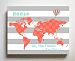Dr Seuss, Personalized Canvas Nursery Striped World Map, Customized Baby Name Wall Art Decor, Unique Educational Painting, Memorable Boys & Girls Gift, Giclee Print Stretched on 100% Wood Frame 20X24