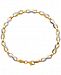 Two-Tone Textured Figure-Eight Link Bracelet in 14k Gold