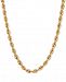 22" Rope Chain Slider Necklace in 14k Gold