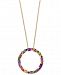 Water Colors by Effy Multi-Gemstone Circle Pendant Necklace (4 ct. t. w. ) in 14k Gold