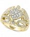 D'Oro by Effy Diamond Cluster Ring (1 ct. t. w. ) in 14k Gold