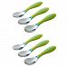 Gerber Stainless Steel Tip Kiddy Cutlery Spoons, 6 Pack - Green