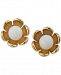 Trina Turk Gold-Tone Colored Stone Flower Stud Earrings