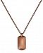 Sutton by Rhona Sutton Men's Copper-Tone Stainless Steel Dog Tag Pendant Necklace