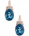 Ocean Bleu by Effy London Blue Topaz (4-1/4 ct. t. w. ) and Diamond Accent Drop Earrings in 14k Rose Gold