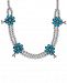 Genuine Turquoise (5-1/5 ct. t. w. ) Flower Beaded Statement Necklace