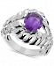 Amethyst Rope-Style Ring (2 ct. t. w. ) in Sterling Silver