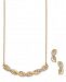 Charter Club Gold-Tone Twisted Pave Statement Necklace and Stud Earrings Set, Created for Macy's