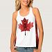 Canada flag red sparkles Tank Top