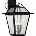 BRE8411K - Quoizel Lighting - Black Ridge - Three Light Outdoor Wall Lantern Mystic Black Finish with Clear Seedy Glass - Black Ridge