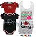 2 Pack Canada Onesies and 2 pack Canada Bibs Combo Plus (girls 3-6 months)