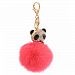 Ayiqi Solid Color Rabbit Plush Ball Panda Pendant Keychain Fluffy Handbag Charm Key Ring Car Key Decoration (Colour 5)