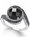 Onyx, Diamond (1/5 ct. t. w. ) & Black Spinel Ring in Sterling Silver