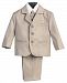 Toddler Boys Khaki Special Occasion Wedding Easter 5pc Suit Set 4