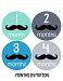 Months in Motion 154 Monthly Baby Stickers Newborn Boy Mustache Months 1-12 Milestone Sticker