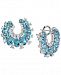 Blue Topaz (6-2/5 ct. t. w. ) & Diamond (9/10 ct. t. w. ) Drop Earrings in 14k White Gold