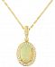 Opal (3 ct. t. w. ) & Diamond (1/3 ct. t. w. ) Pendant Necklace in 14k Gold