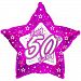 Creative Party Happy 50th Birthday Pink Star Balloon (18in) (Pink)