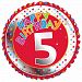 Creative Party Happy 5th Birthday Milestone Balloon (18in) (Multicolored)