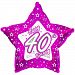 Creative Party Happy 40th Birthday Pink Star Balloon (18in) (Pink)