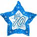 Creative Party Happy 70th Birthday Blue Star Balloon (18in) (Blue)