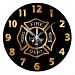 Fire Department Gold Badge Large Clock