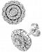 Diamond Halo Stud Earrings (1/5 ct. t. w. ) in Sterling Silver