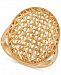Oval Openwork Mesh Ring in 14k Gold