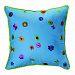 Bacati Valley of Flowers Dec Pillow 12x12-Inch