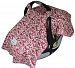 Fleece Lined Shannon Baby Car Seat Cover Lined with Ultra Soft Minky Fleece (Funky Pink Floral with Soft Pink Minky Fleece)