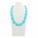 Silicone Teething Necklace - IntiPal BPA-Free Nursing Breastfeeding Necklaces - Stylish for Mom & Safe for Baby (Turquoise)