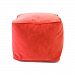 Gold Medal Small Micro-Fiber Suede Ottoman, Flame