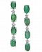 Emerald (4 ct. t. w. ) & White Sapphire (1/5 ct. t. w. ) Drop Earrings in Sterling Silver, Created for Macy's