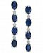 Blue Sapphire (4-3/4 ct. t. w. ) & White Sapphire (1/5 ct. t. w. ) Drop Earrings in Sterling Silver, Created for Macy's