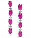 Certified Ruby (4-3/4 ct. t. w. ) & White Sapphire (1/5 ct. t. w. ) Drop Earrings in Sterling Silver, Created for Macy's