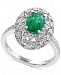 Brasilica by Effy Emerald (1-1/8 ct. t. w. ) and Diamond (1/4 ct. t. w. ) Ring in 14k White Gold