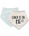 First Impressions 2-Pk. Lunch Is On Me Cotton Bandana Bibs, Baby Boys & Girls, Created for Macy's