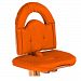 Scandinavian Child Svan Signet Chair Cushion in Orange