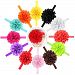 Qandsweet Baby Girl's Headbands Chiffon Hair Bow (12pack with 0.7" Band)