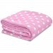 Little Starter Pink & White Polka Dot Soft Plush Baby Blanket