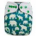 HappyEndings Bamboo Charcoal AI2TM All-In-Two Cloth Diaper / Snap-in Insert Elephants by HappyEndings Eco Diapers