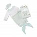 Baby Aspen Simply Enchanted Mermaid 2 Piece Layette Set, White/Mint/Gold, 0-6 Months