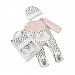 Baby Aspen 2 Piece Pajama Gift Set, White/Grey/Pink, Trendy Kitty, 0-6 Months