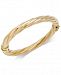 Italian Gold Polished Twisted Bangle Bracelet in 14k Gold