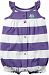 Carters Baby Girls Snap-Front Striped Romper Fish Art Purple 6M by Carter's