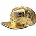 LEEYA NYU14 The New Crocodile Baseball caps alloy Dollar Flat-brimmed hat Hip-hop hat (Gold) by LEEYA