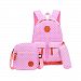 Baonmy 3pcs Kids Cute Waterproof School Backpack for Teenagers Boys and Girls (Pink)
